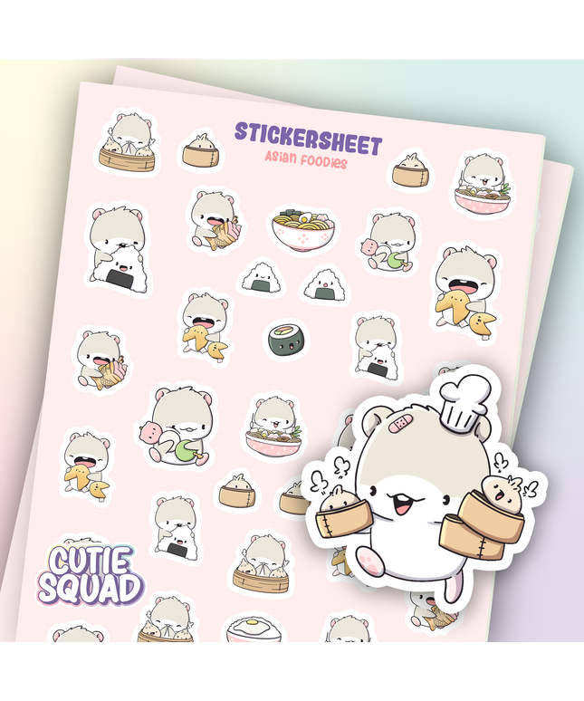 Stickervel Asian Foodies II - CutieSquad - CuteStuff.nl