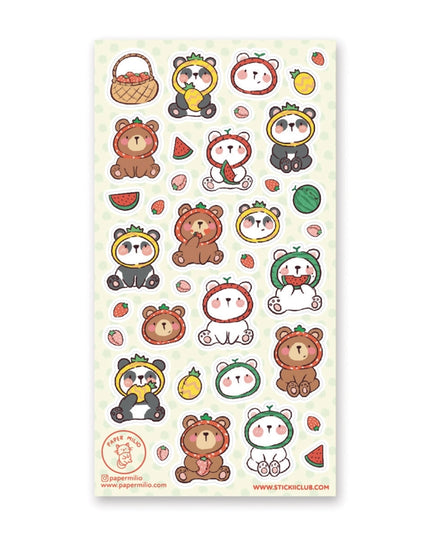 Stickervel Beary Fruity - Stickii - CuteStuff.nl