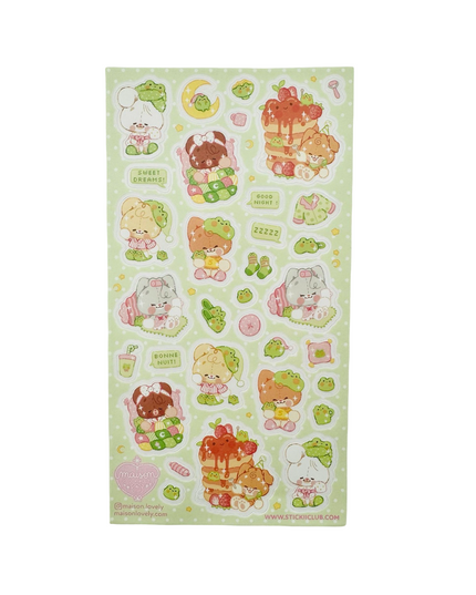 Stickervel Bedtime Bears - Stickii - CuteStuff.nl