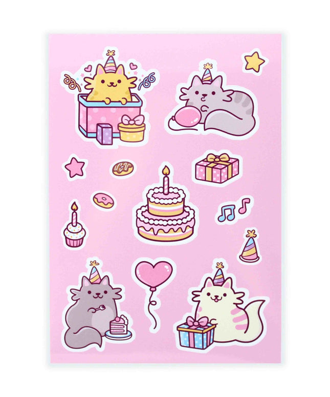 Stickervel Birthday Cats - We are extinct - CuteStuff.nl