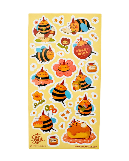 Stickervel Busy Bees - Stickii - CuteStuff.nl