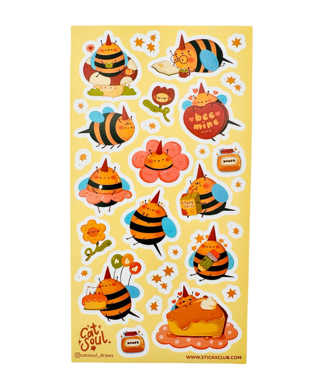 Stickervel Busy Bees - Stickii - CuteStuff.nl