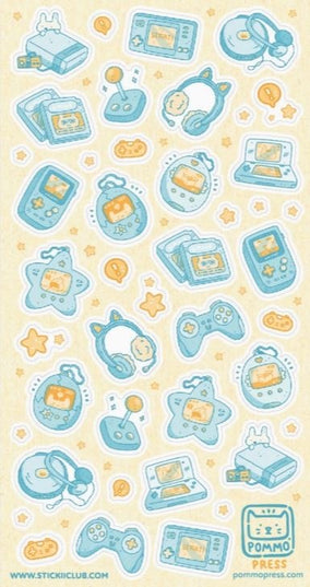 Stickervel Cute Consoles - Stickii - CuteStuff.nl