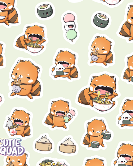 Stickervel Foodie Friends - CutieSquad - CuteStuff.nl