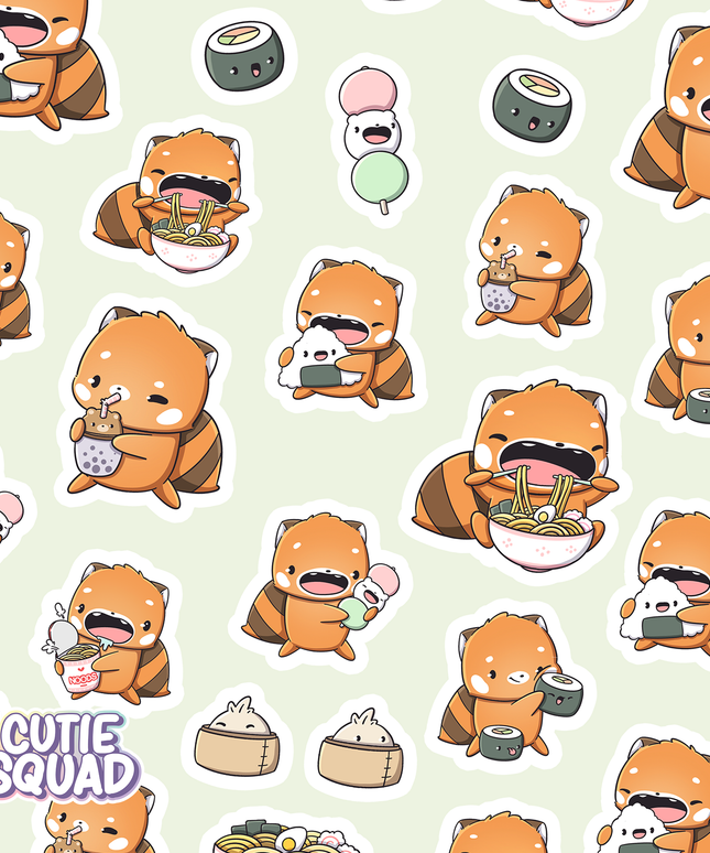 Stickervel Foodie Friends - CutieSquad - CuteStuff.nl