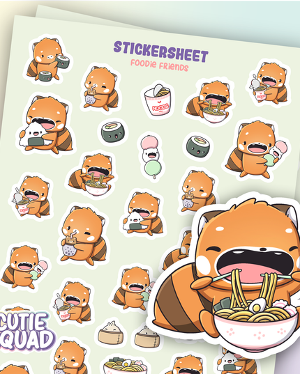 Stickervel Foodie Friends - CutieSquad - CuteStuff.nl