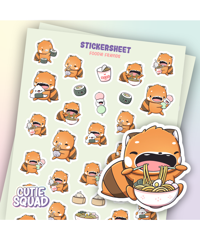 Stickervel Foodie Friends - CutieSquad - CuteStuff.nl