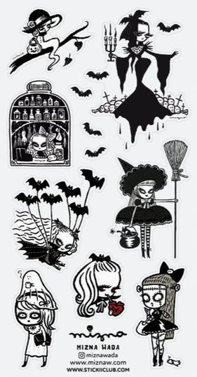 Stickervel Gals & Ghouls - Stickii - CuteStuff.nl