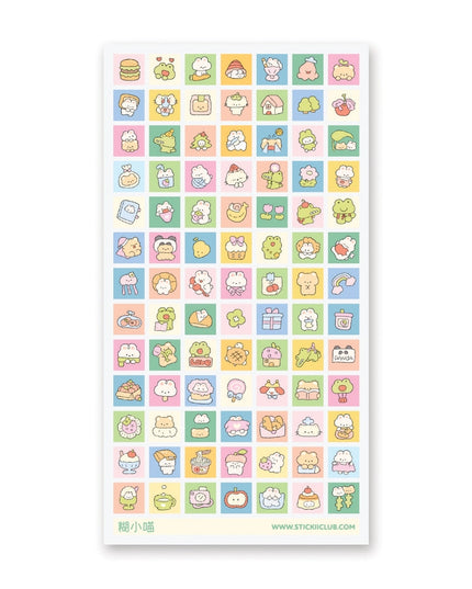 Stickervel Kawaii Squared - Stickii - CuteStuff.nl