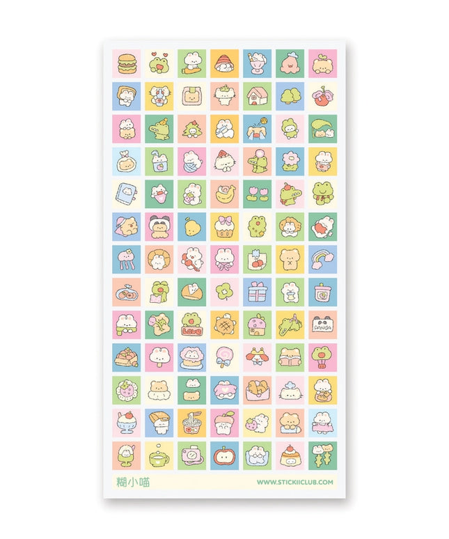 Stickervel Kawaii Squared - Stickii - CuteStuff.nl