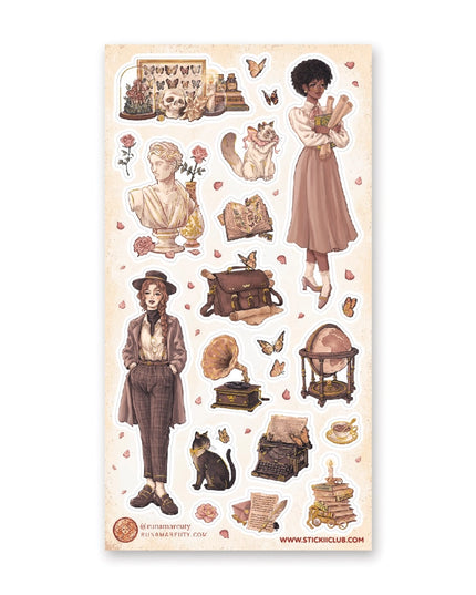 Stickervel Light & Dark Academia - Stickii - CuteStuff.nl