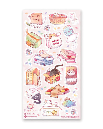 Stickervel Neko Mart - Stickii - CuteStuff.nl