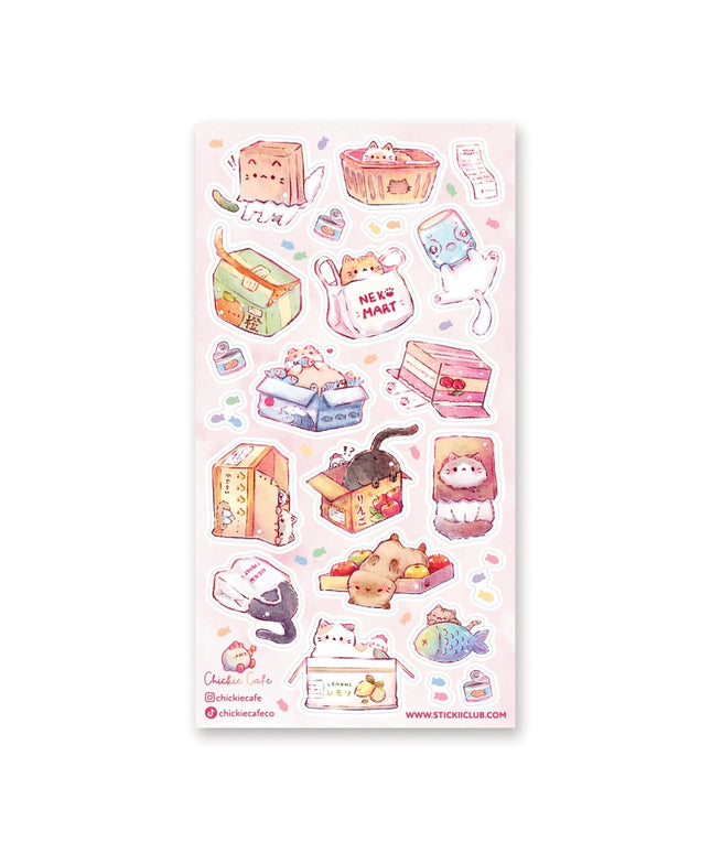 Stickervel Neko Mart - Stickii - CuteStuff.nl