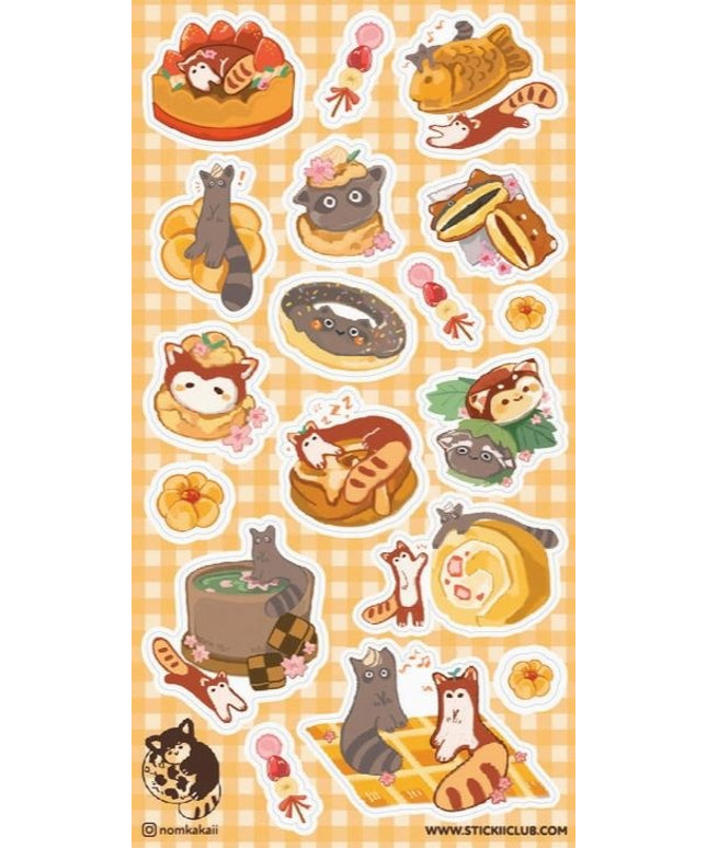 Stickervel Panda Picnic Snacks - Stickii - CuteStuff.nl