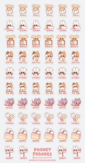 Stickervel Planner Cuties - Stickii - CuteStuff.nl