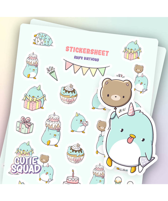 Stickervel Ray's Birthday - CutieSquad - CuteStuff.nl