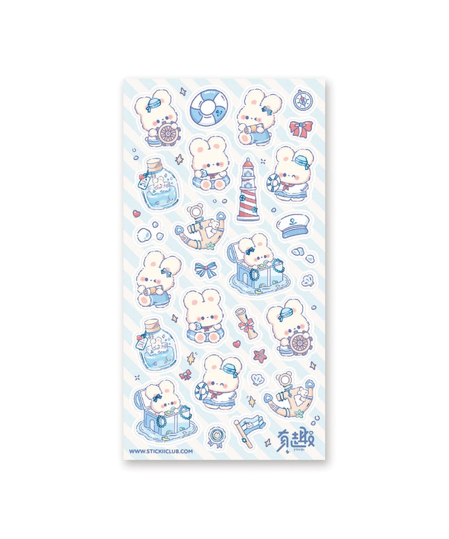 Stickervel Sailor Bunny Adventures - Stickii - CuteStuff.nl