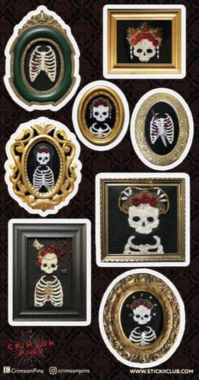 Stickervel Skeleton Gallery - Stickii - CuteStuff.nl