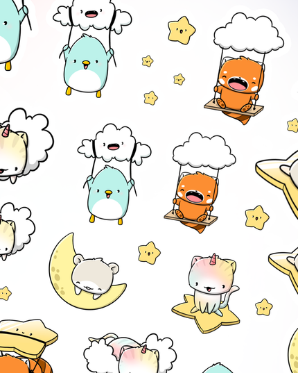 Stickervel Starry Night - CutieSquad - CuteStuff.nl