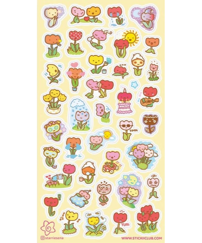 Stickervel Tulip Time - Stickii - CuteStuff.nl