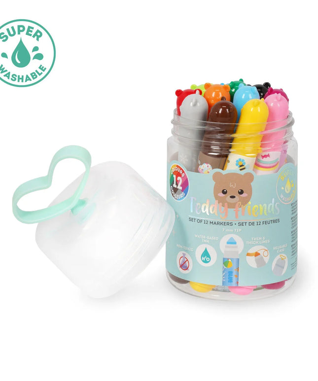 Teddy Friends set 12 markers - Legami