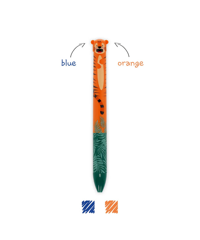 Tiger Two-Colour Ballpoint Pen Click & Clack - Legami - CuteStuff.nl