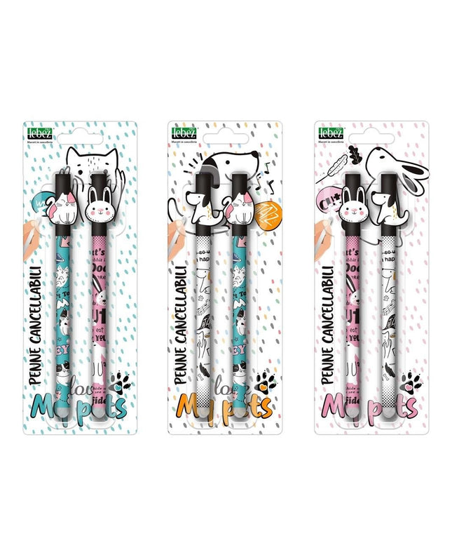 Uitwisbare balpen set - Animals - CuteStuff.nl