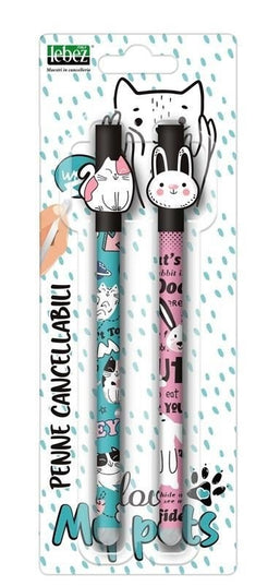 Uitwisbare balpen set - Animals - CuteStuff.nl