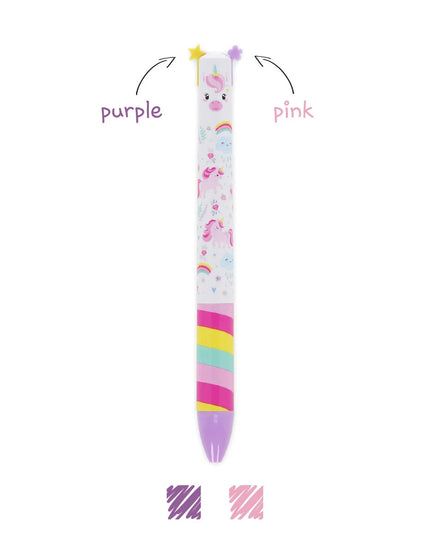 Unicorn Two-Colour Ballpoint Pen Click & Clack - Legami - CuteStuff.nl