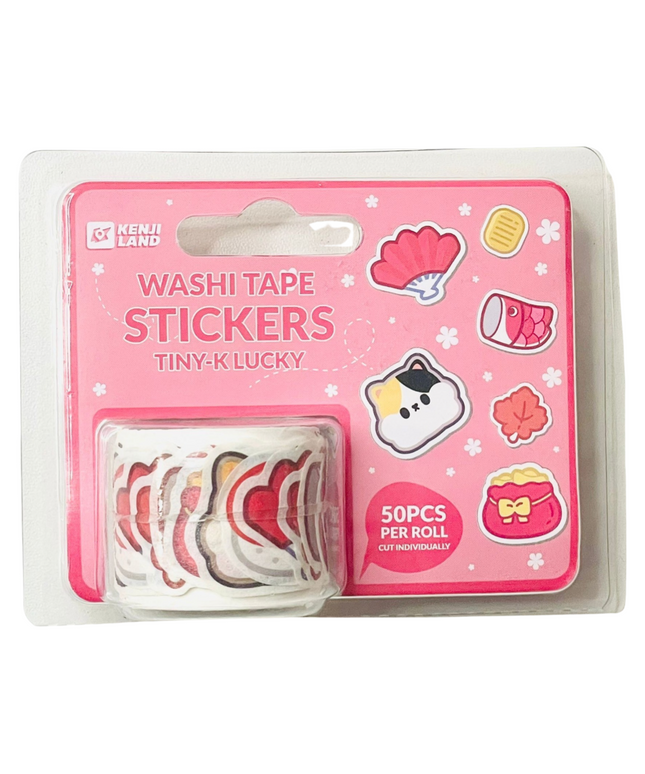 Washi tape stickers Cat Lucky - Kenji - CuteStuff.nl