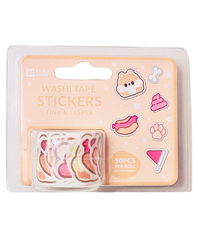 Washi tape stickers Dog Jasper - Kenji - CuteStuff.nl