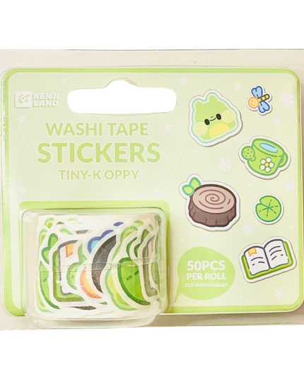Washi tape stickers Frog Oppy - Kenji - CuteStuff.nl