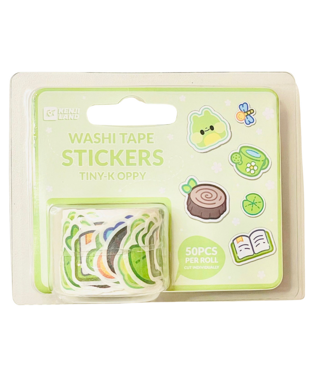 Washi tape stickers Frog Oppy - Kenji - CuteStuff.nl