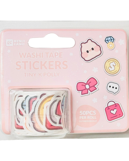 Washi tape stickers Pig Polly - Kenji - CuteStuff.nl