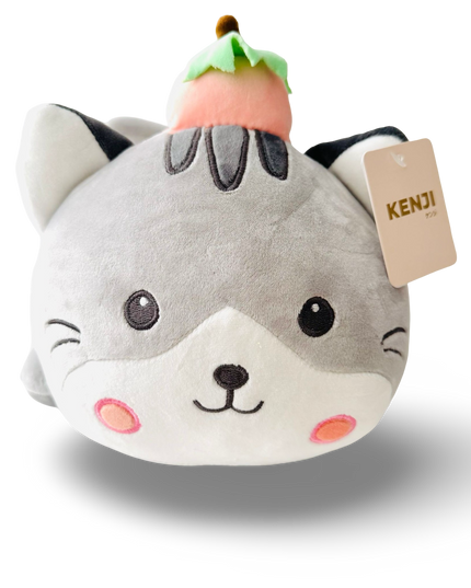 Yabu Strawberry Cat knuffel 38 cm - Kenji - CuteStuff.nl