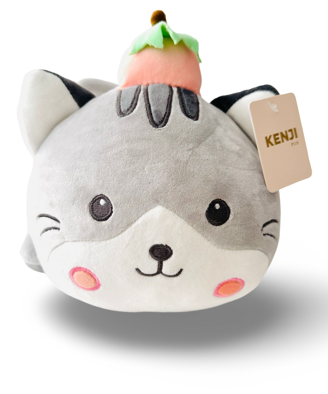 Yabu Strawberry Cat knuffel 38 cm - Kenji - CuteStuff.nl