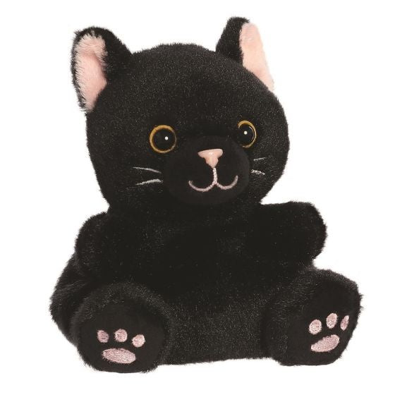 Zwarte kat knuffeltje 13 cm - Palm Pals - CuteStuff.nl